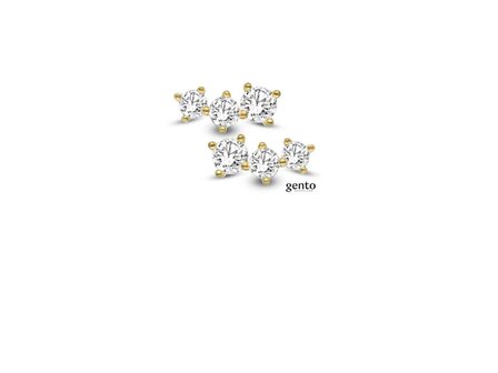 Oorbellen - Gento Zilver | Verguld goud