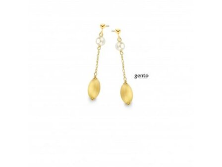 Oorbellen - Gento Zilver | Verguld goud