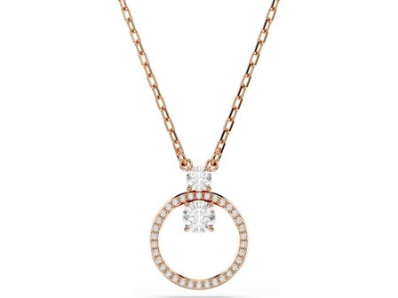 Halsketting - Swarovski | Verguld Ros&eacute;