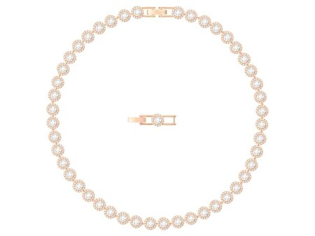 Halsketting - Swarovski | Verguld Ros&eacute;