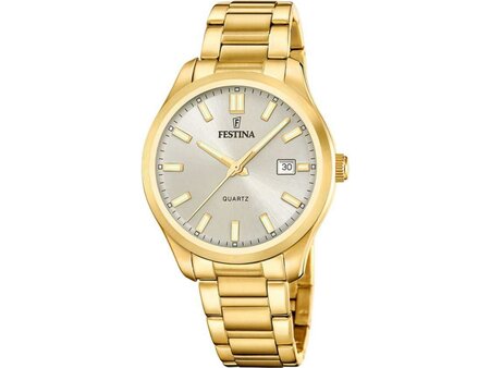 Herenuurwerk - Festina | Verguld goud