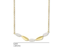 Halsketting - Silver Rose | Verguld goud