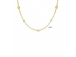 Halsketting - Gento Zilver | Verguld goud