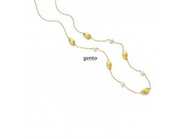 Halsketting - Gento Zilver | Verguld goud