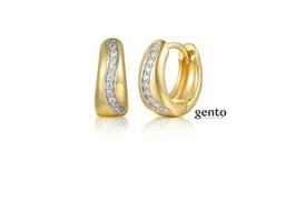 Oorbellen - Gento Zilver | Verguld goud
